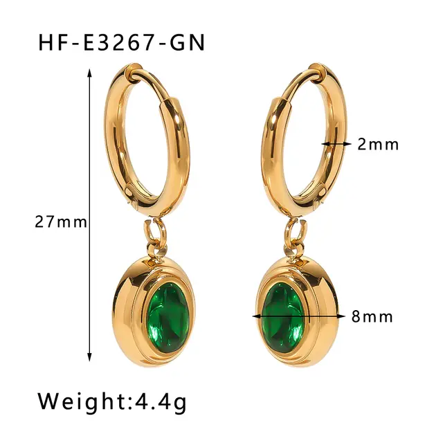Sophi Emerald Hanging Earrings