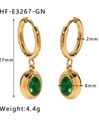 Sophi Emerald Hanging Earrings