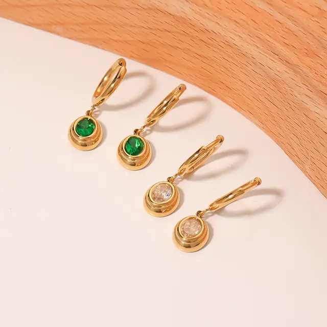 Sophi Emerald Hanging Earrings