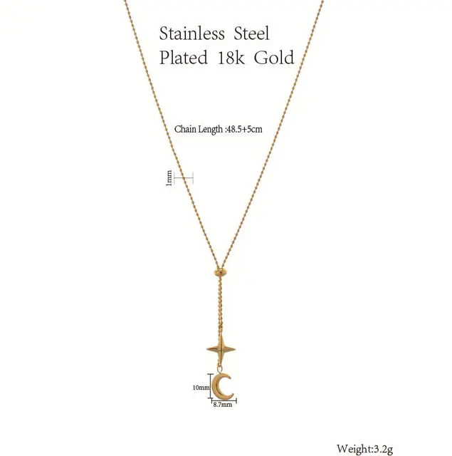 Wishes You Well Moon Star Necklace