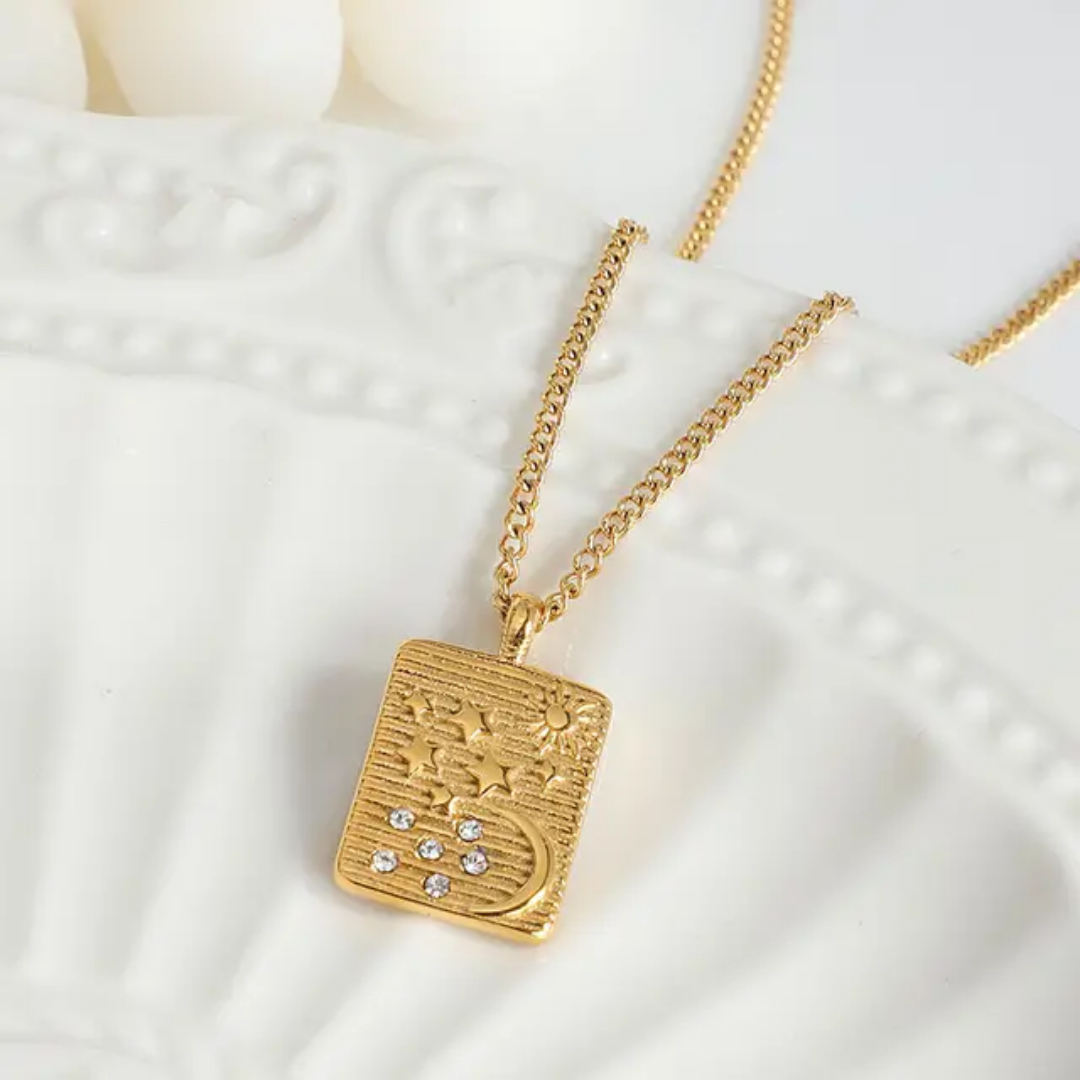 Maqai Moon Star Wish Necklace