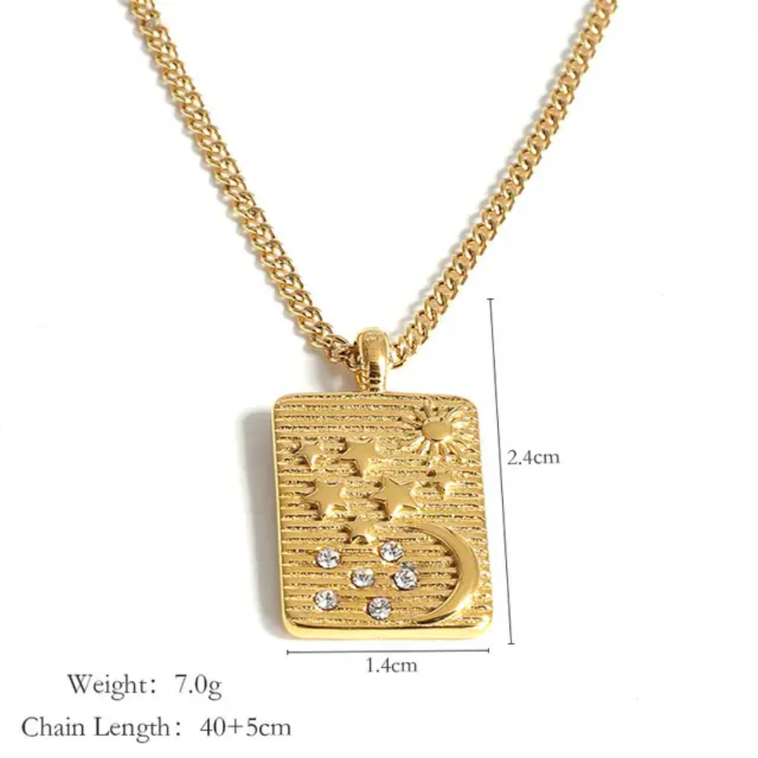 Maqai Moon Star Wish Necklace
