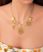Sunny Bow Charms Necklace