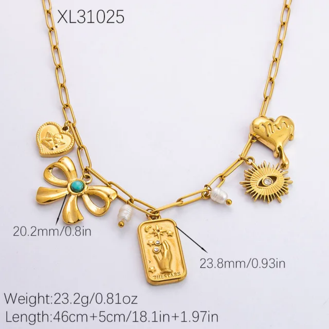 Magica Promise Bow Charms Necklace