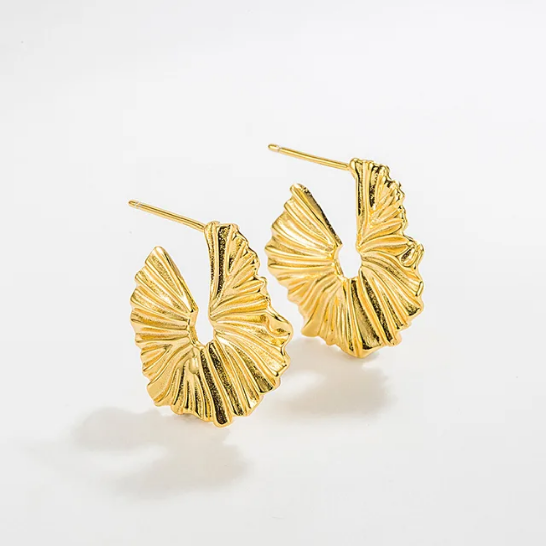 Yami Flat Gold Hoops