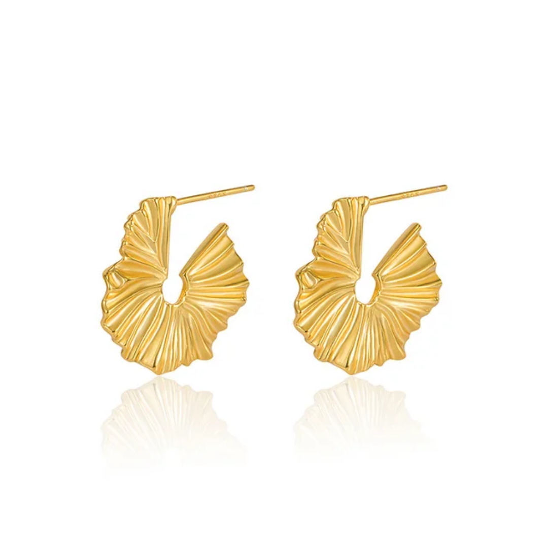 Yami Flat Gold Hoops