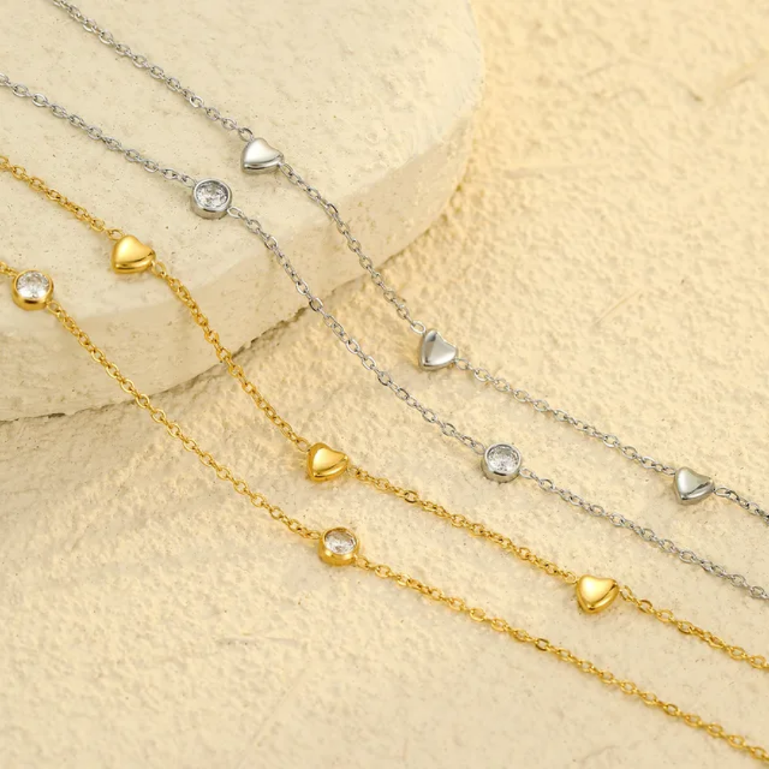 Kuhu Little Hearts Layered Bracelet