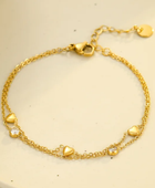 Kuhu Little Hearts Layered Bracelet
