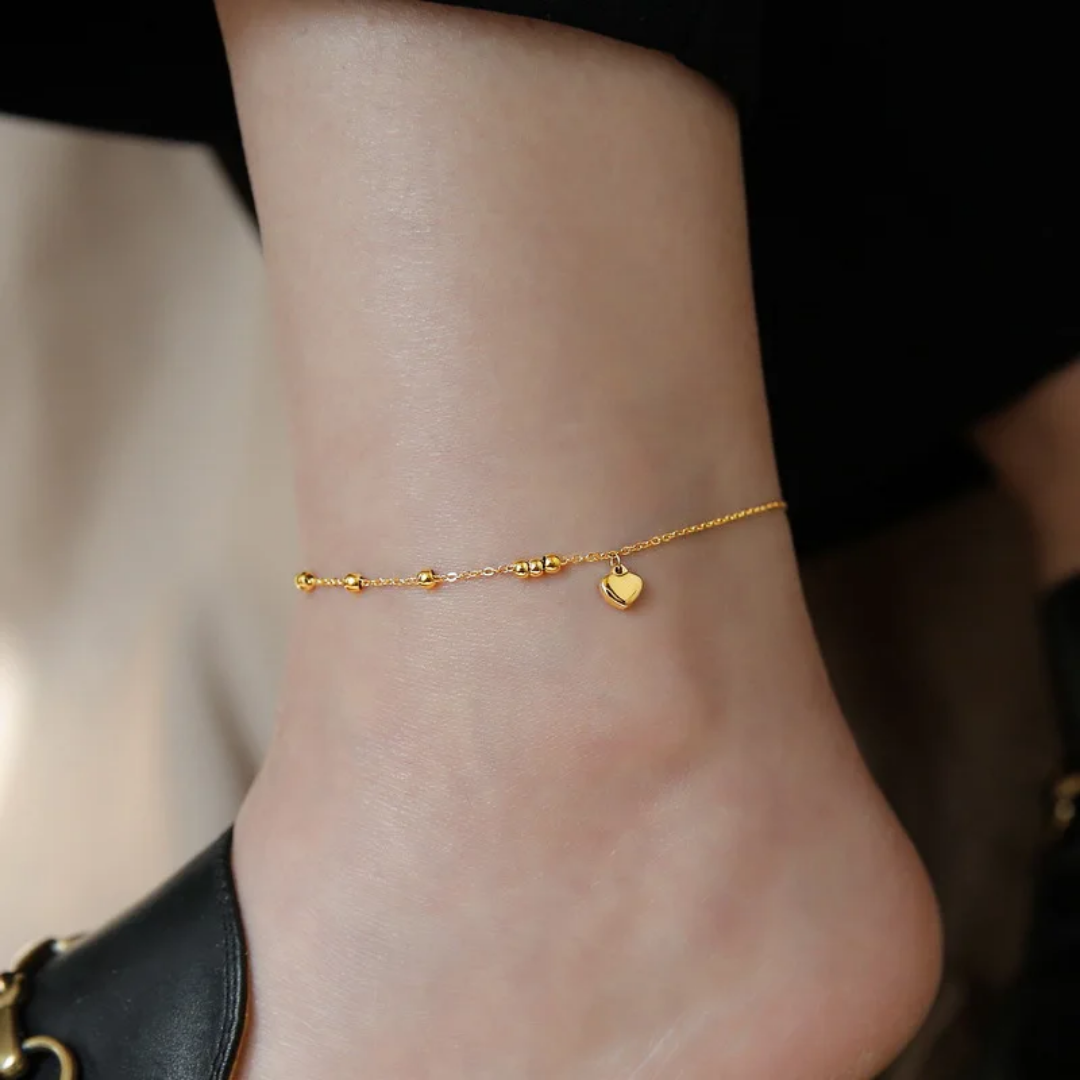 Mini Heart Beaded Anklet
