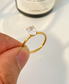 Aroma Oval Princess Solitaire Ring