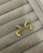 Wavy Goi Diamond Earrings