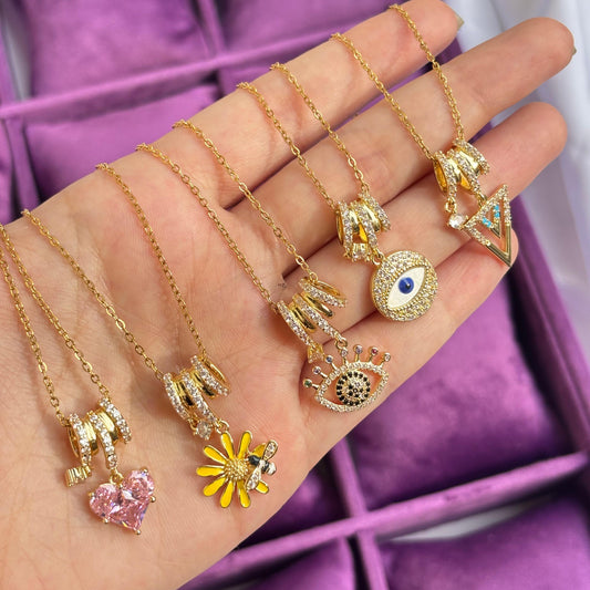 Eva Charms Coloured Necklace