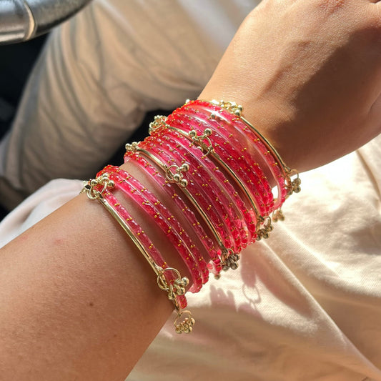 Gulabi Pink Kashmiri Bangles Set