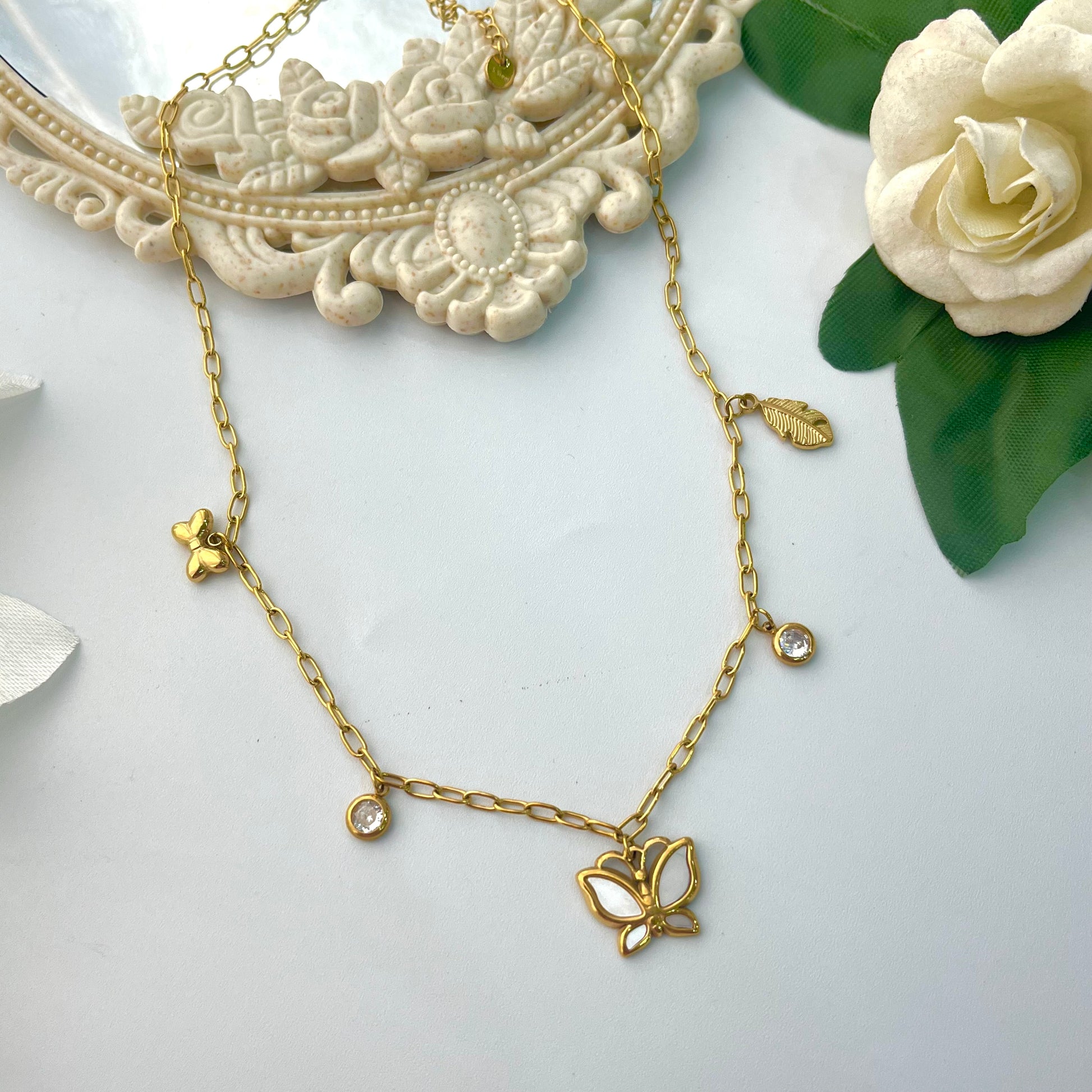 Joyi Butterfly Charms Necklace
