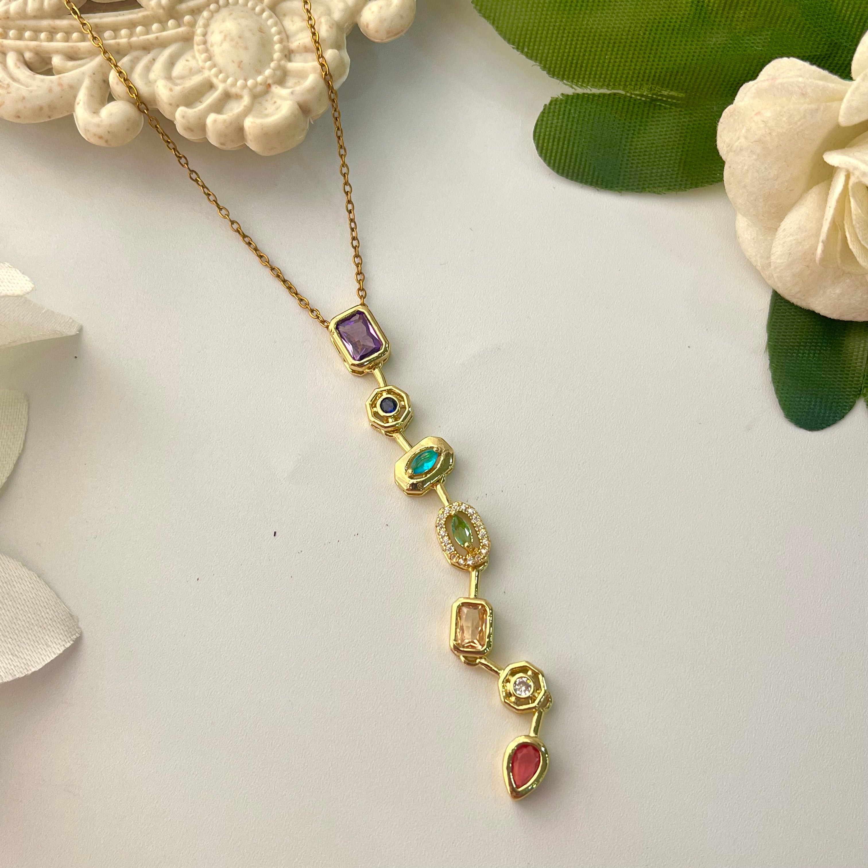 Yelim Y Shape Coloured Neckkace