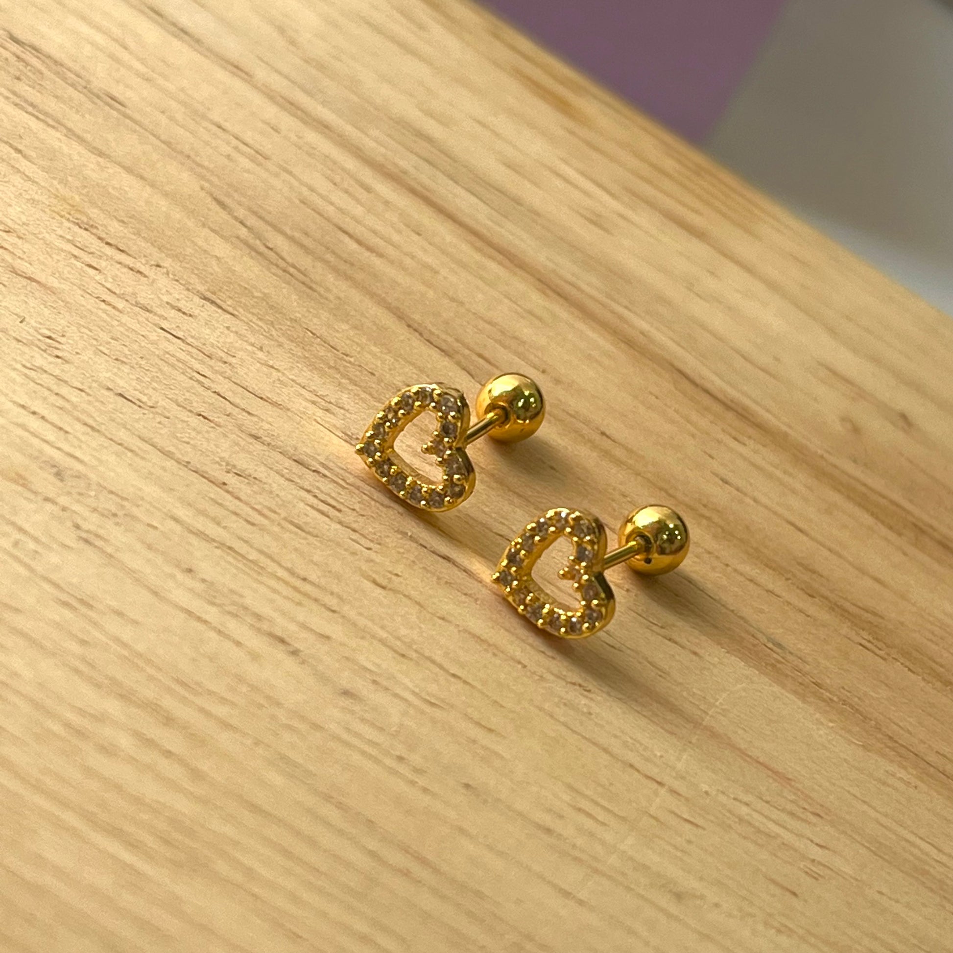 Eva Heart Ball Back Studs