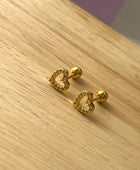 Eva Heart Ball Back Studs