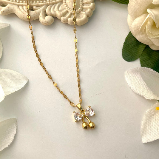 Tulip Bow Diamond Necklace