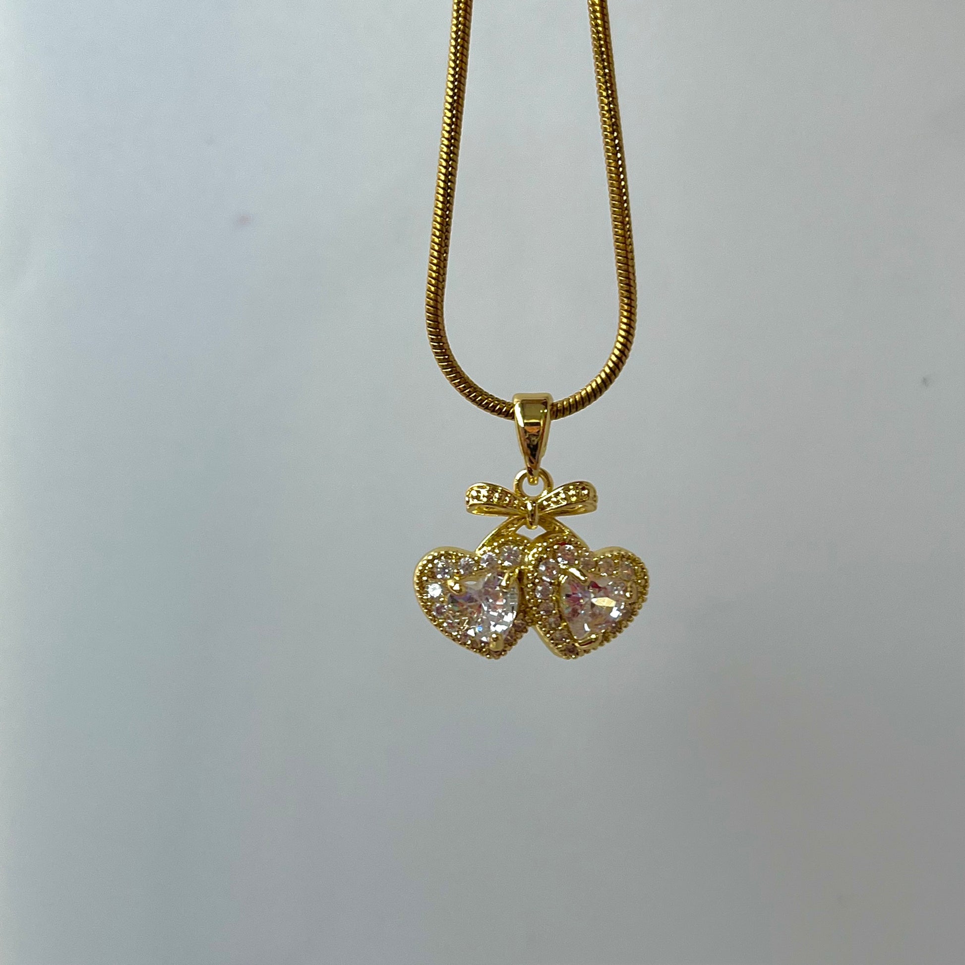 Twinkie Diamond Heart Necklace