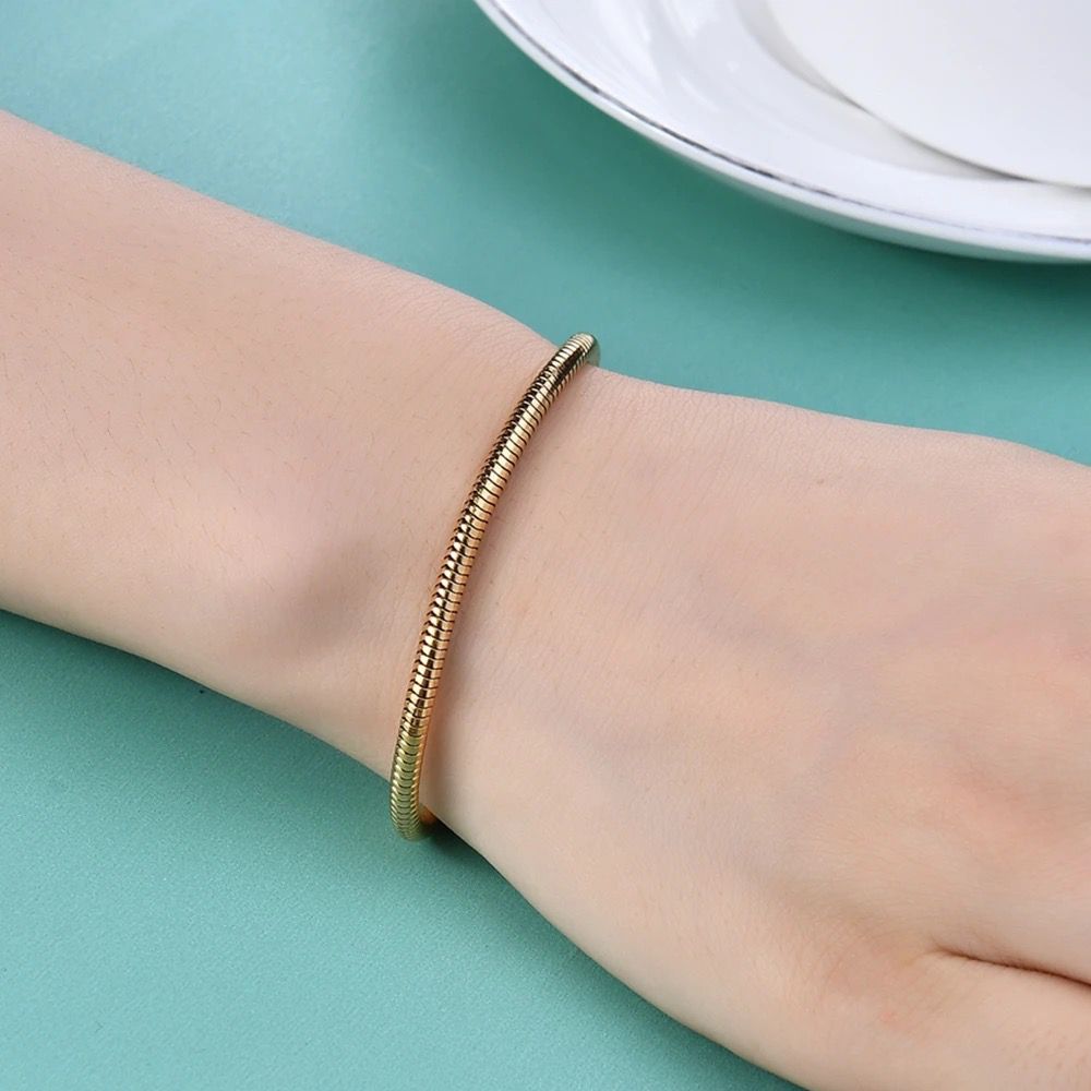 Viper Thick Gold Bracelet
