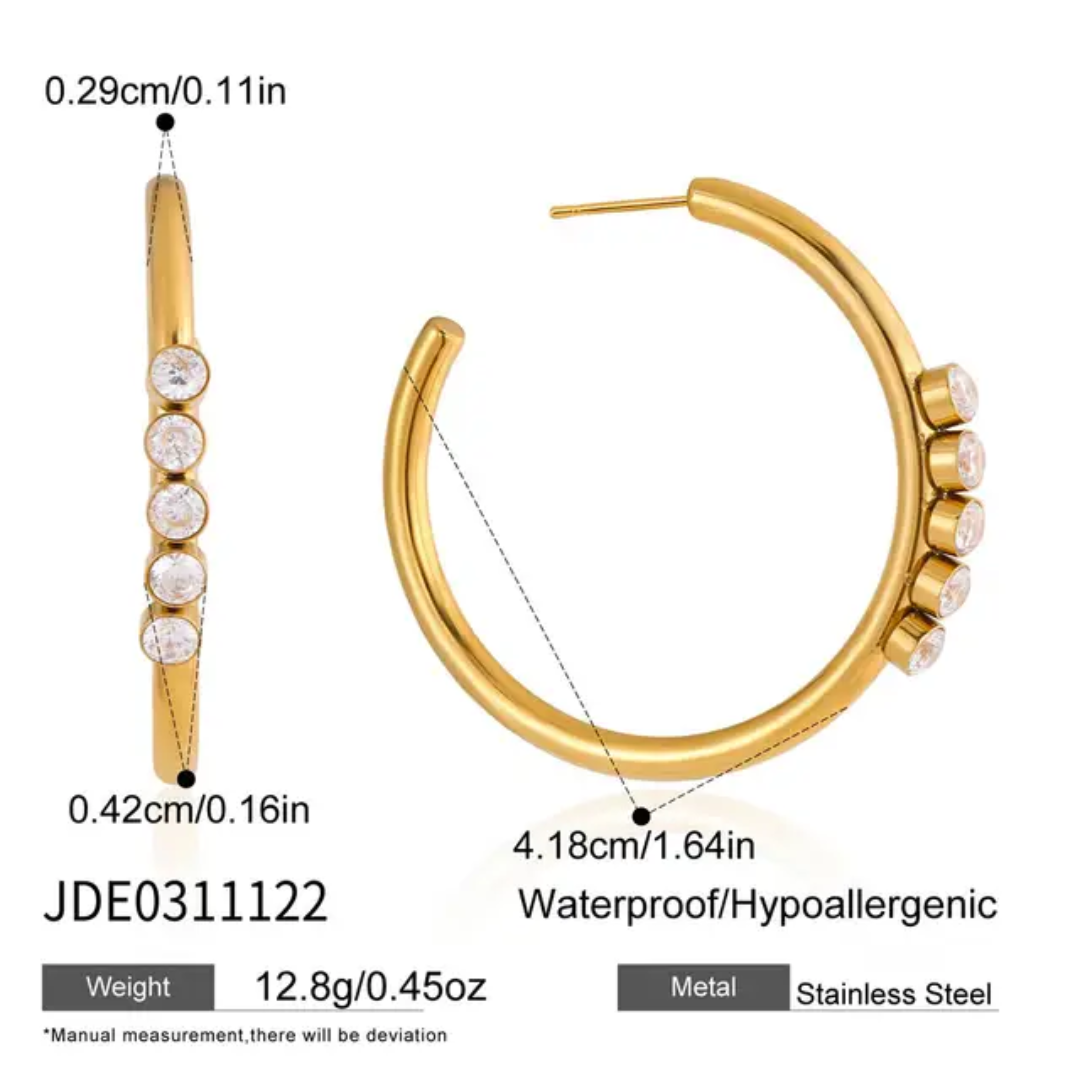 Aeic Five Diamond Classy Hoop