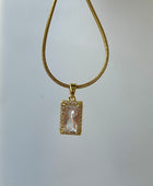 Solitaire Eva Gold Necklace