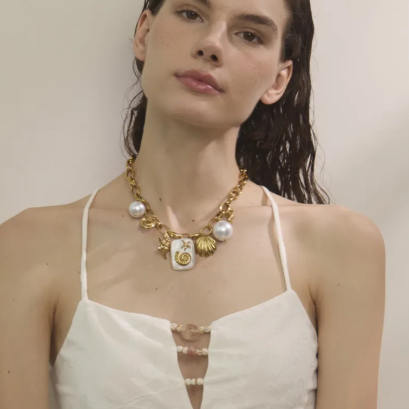 Zenai Shell Ocean Charms Necklace