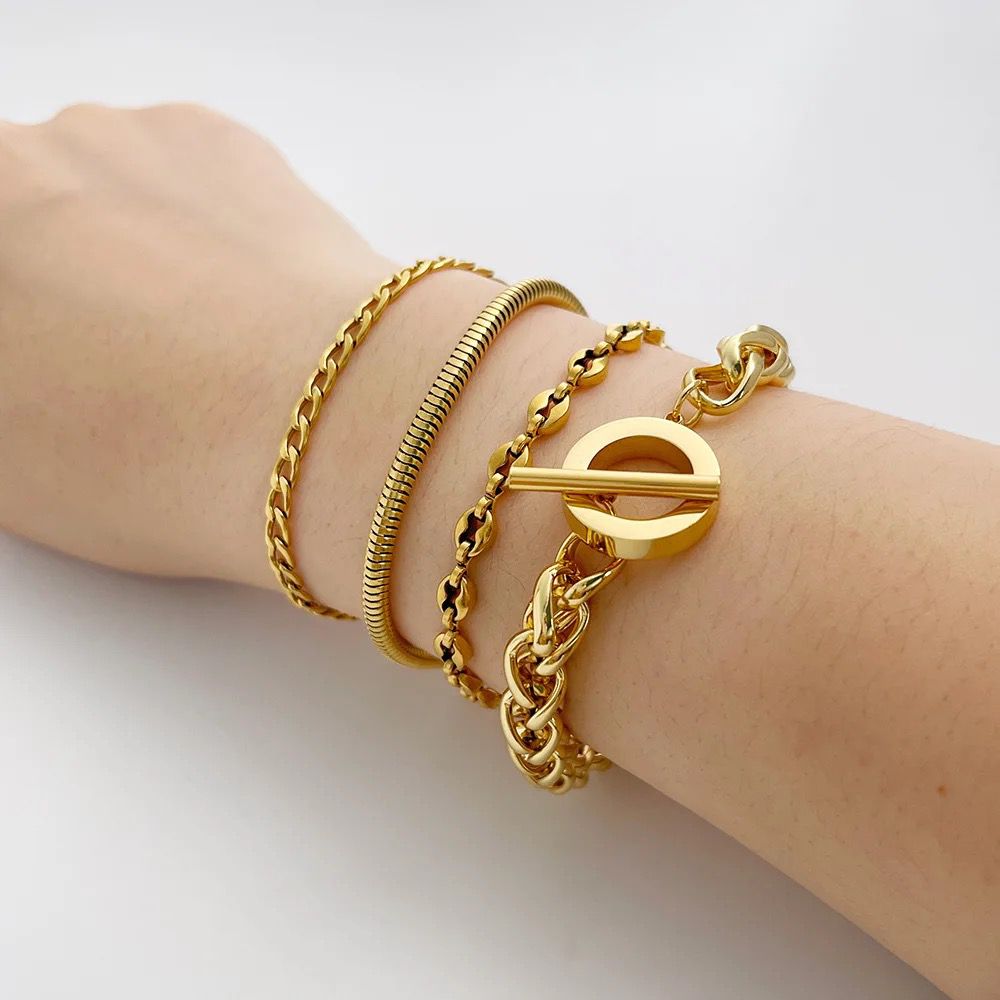 Viper Thick Gold Bracelet