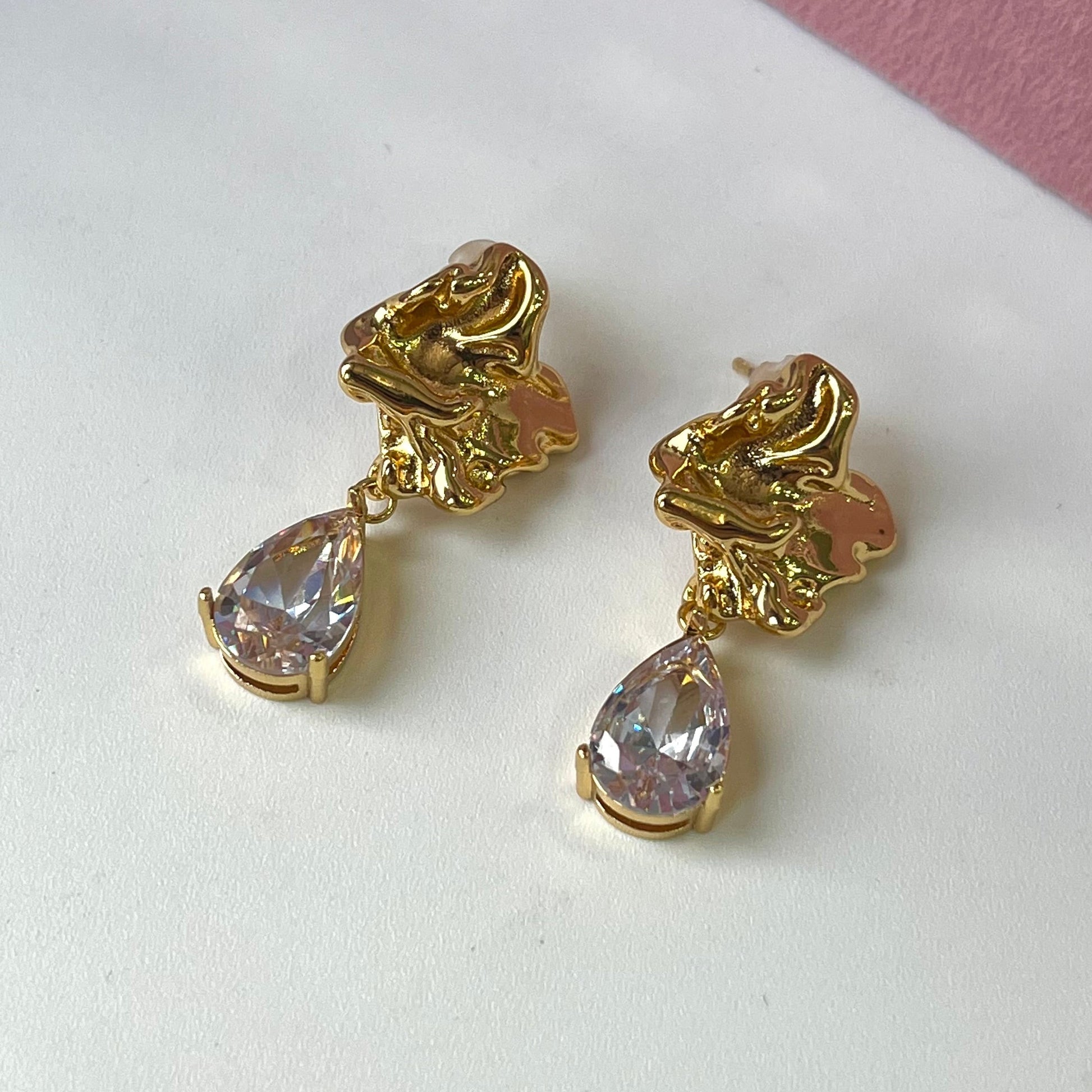 Ceneli Diamond Drop Earrings