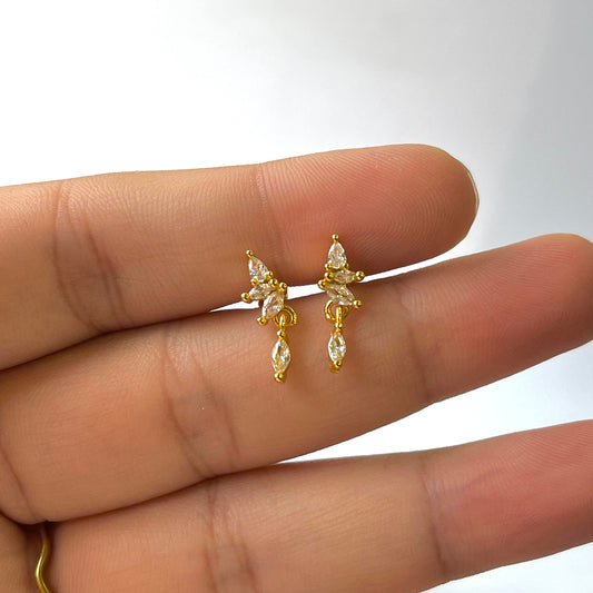 Petrica Leaf Ball Back Studs
