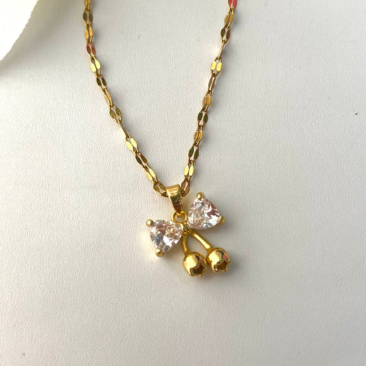 Tulip Bow Diamond Necklace