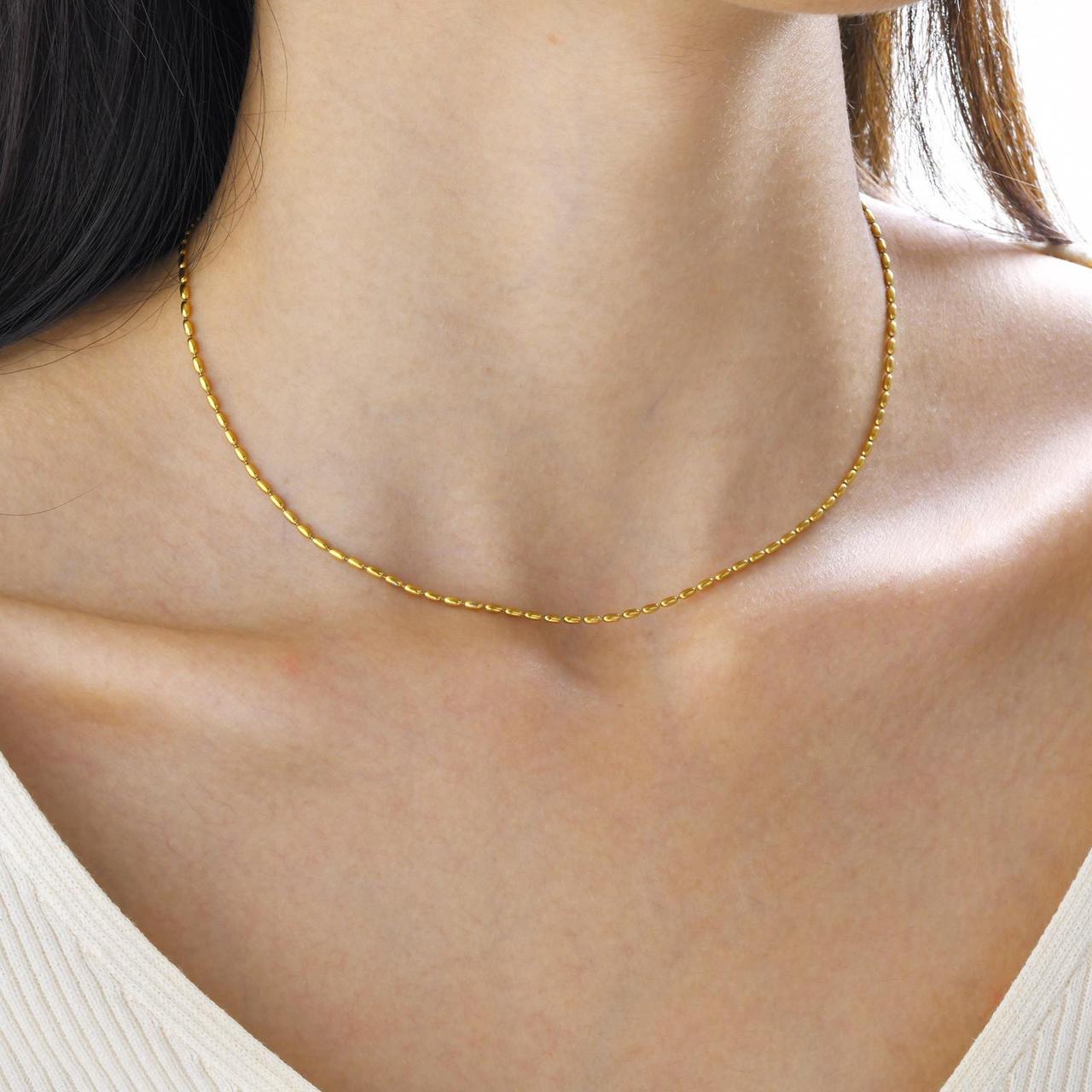 Bris Beaded Thin Chain