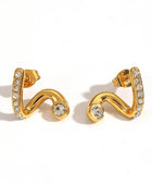 Wavy Goi Diamond Earrings