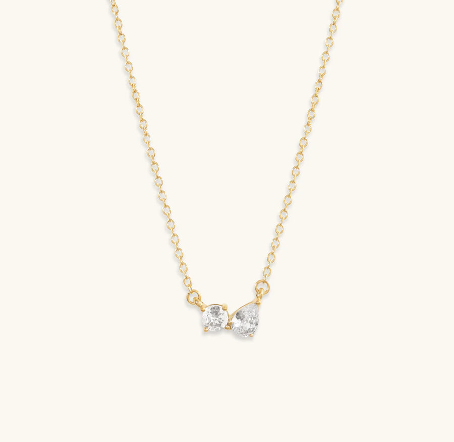 Simona Dual Diamond Gold Necklace