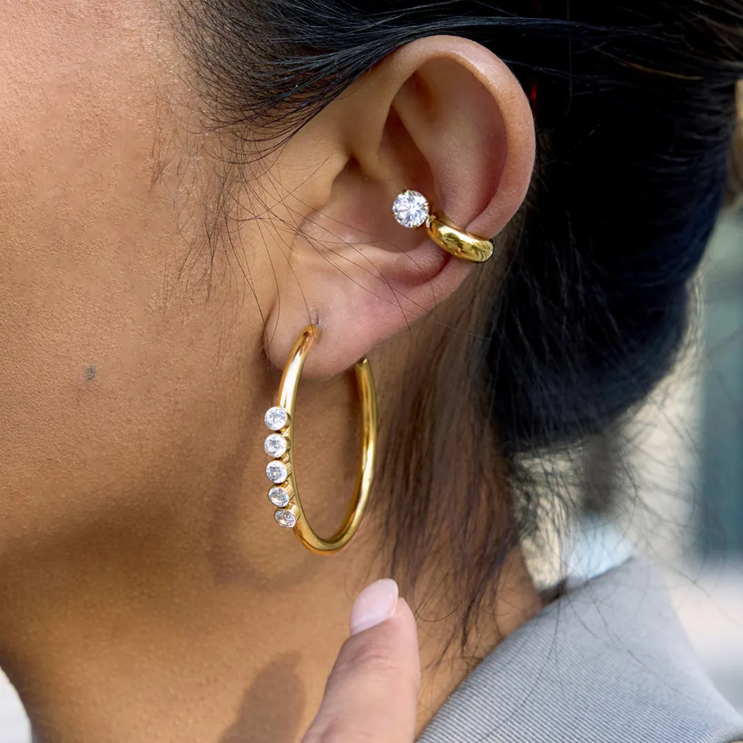 Aeic Five Diamond Classy Hoop