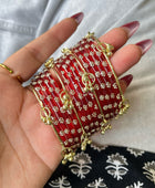 Radha Maroon Kashmiri Bangles Set