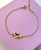 Lilies Diamond Dainty Bracelet