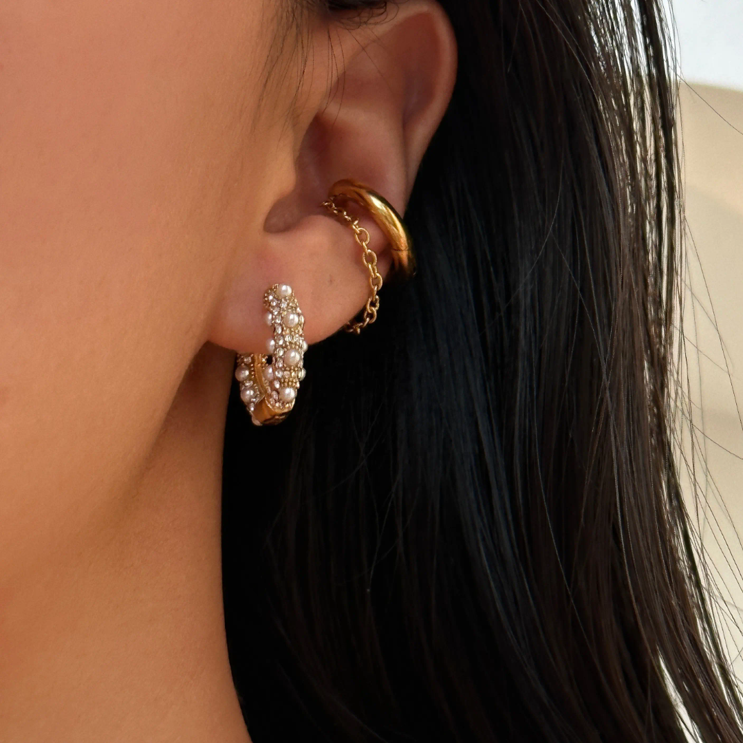 Quincy Pearl Diamond Dreamy Hoops