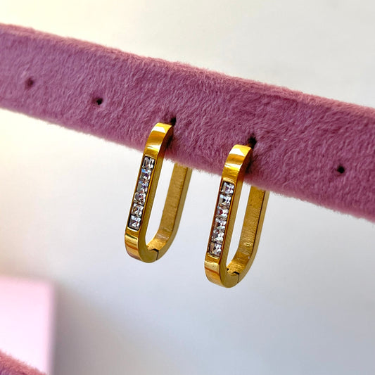 Vella Long Diamond Hoops