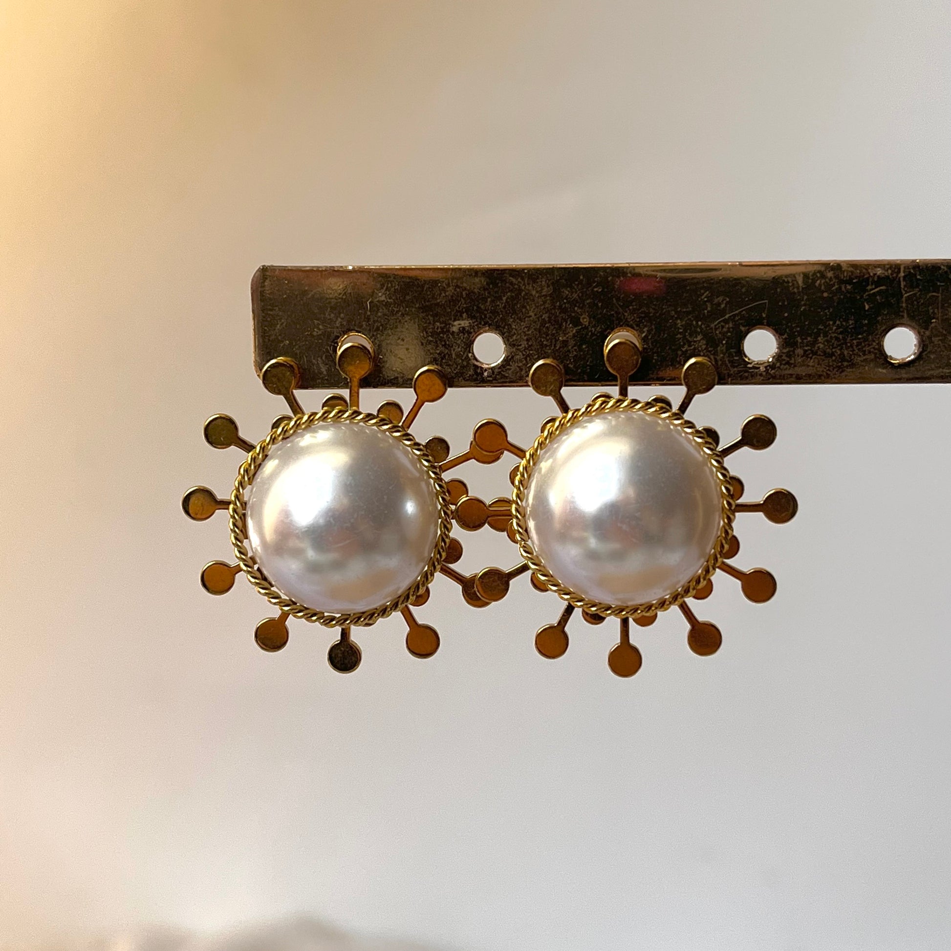 Sunny Pearl Statement Studs