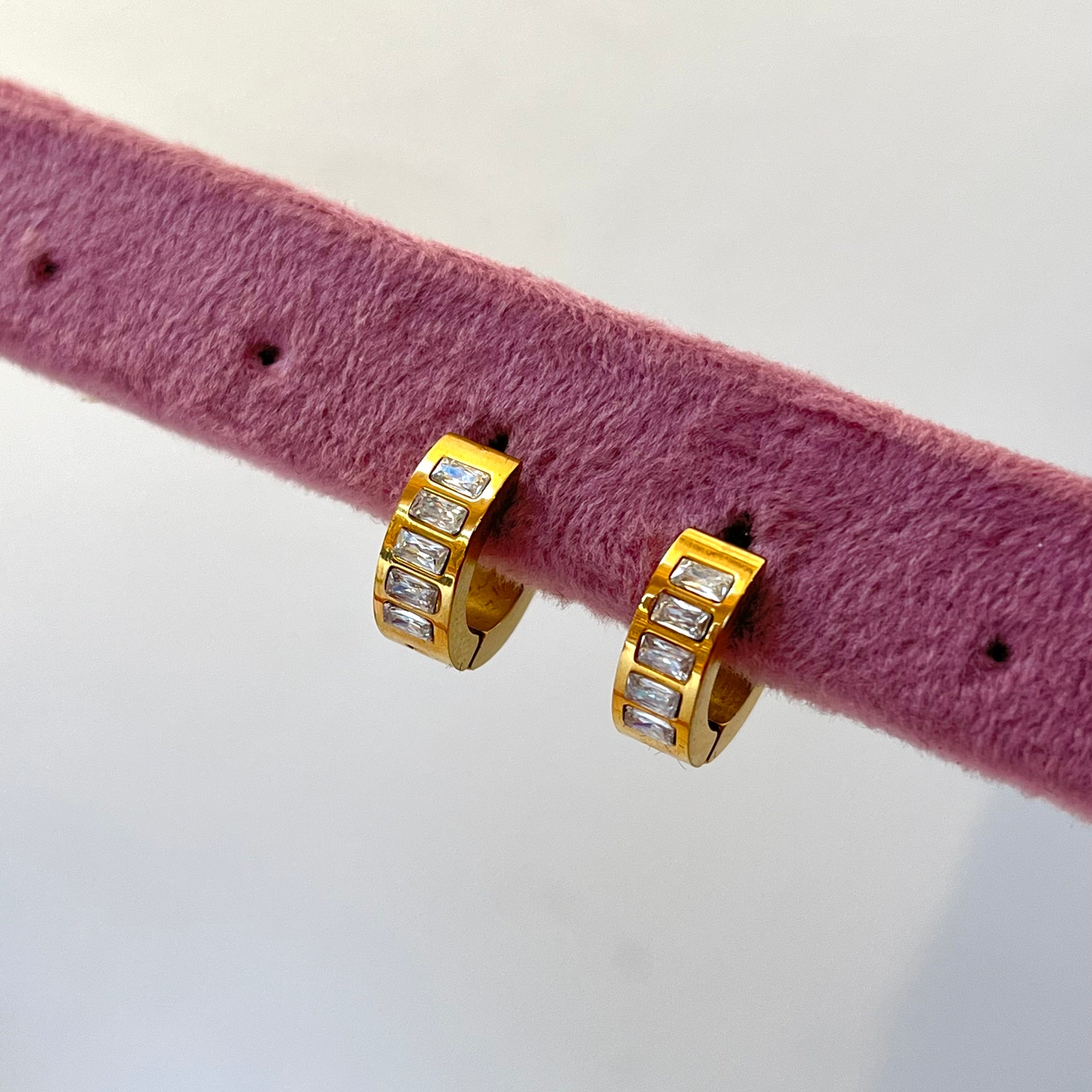 Georgie Round Diamond Hoops