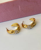 Bella Flower Tie Hoops