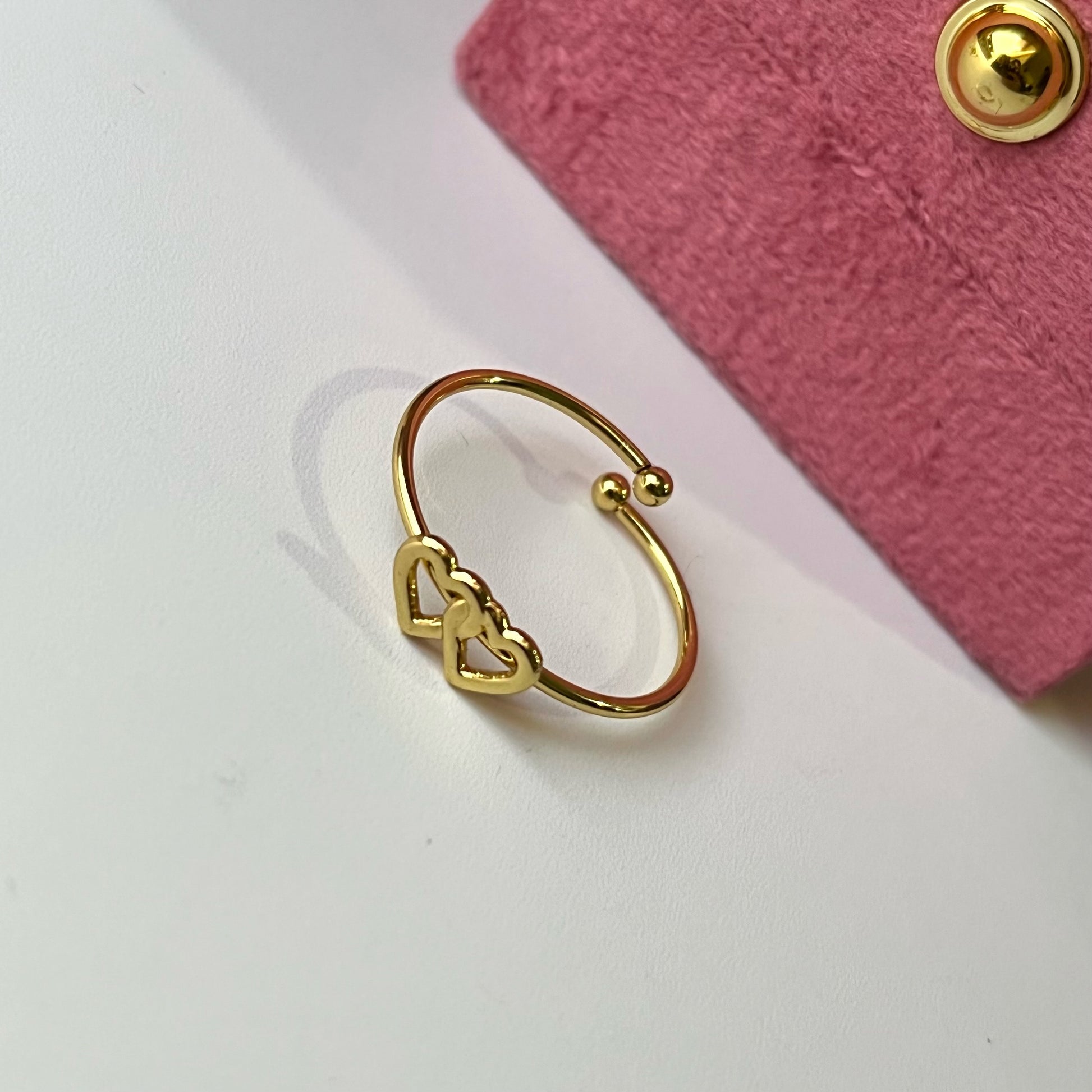 Twinkie Double Heart Ring