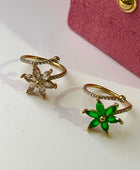 Floral Diamond Gold Rings