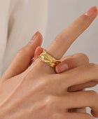 Numa Distorted Adjustable Gold Ring✨