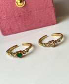 Tisha Diamond Heart Rings