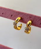 Bella Flower Tie Hoops