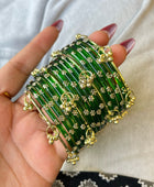 Hariyali Green Kashmiri Bangles Set