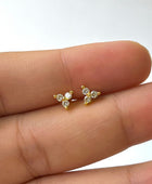 Trio Leaf Ball Back Studs