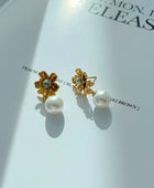Garden Flower Pearl Earrings